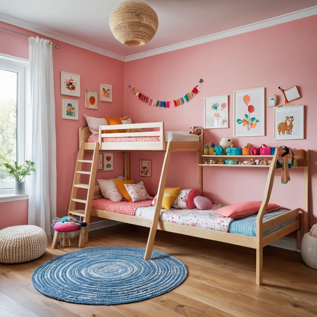 Завершающий штрих в оформлении детской комнаты: яркий и стильный интерьер, украшенный самодельным текстильным декором, создающий радостную атмосферу.