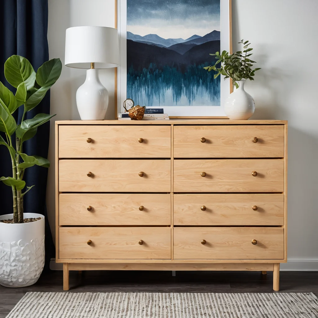 Яркий бирюзовый комод ИКЕА, преображенный после покраски, стоит в современном интерьере гостиной, демонстрируя, как стандартная мебель обретает уникальный характер и становится центральным акцентом декора.