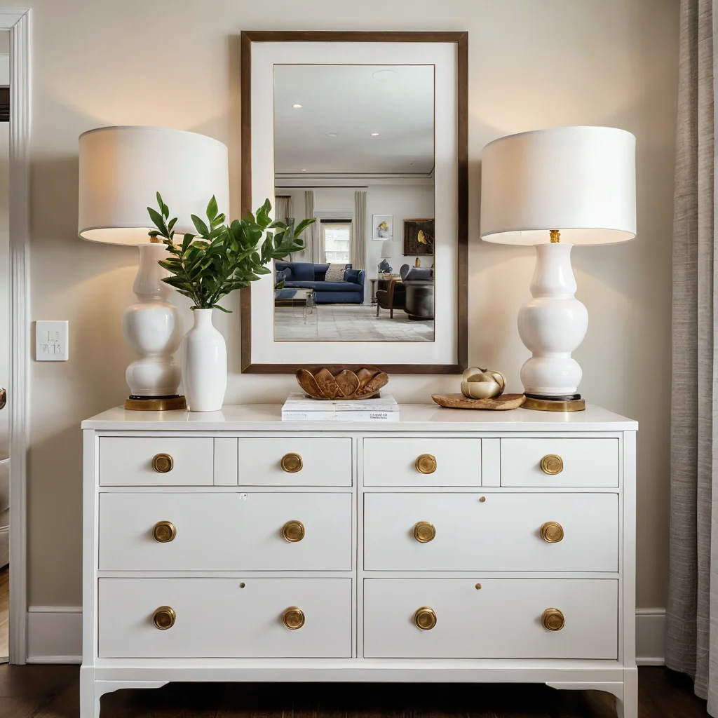Уютная гостиная с обновленным комодом, на котором установлены новые стильные ручки, демонстрирующие, как бюджетное обновление фурнитуры может значительно преобразить интерьер без больших затрат.