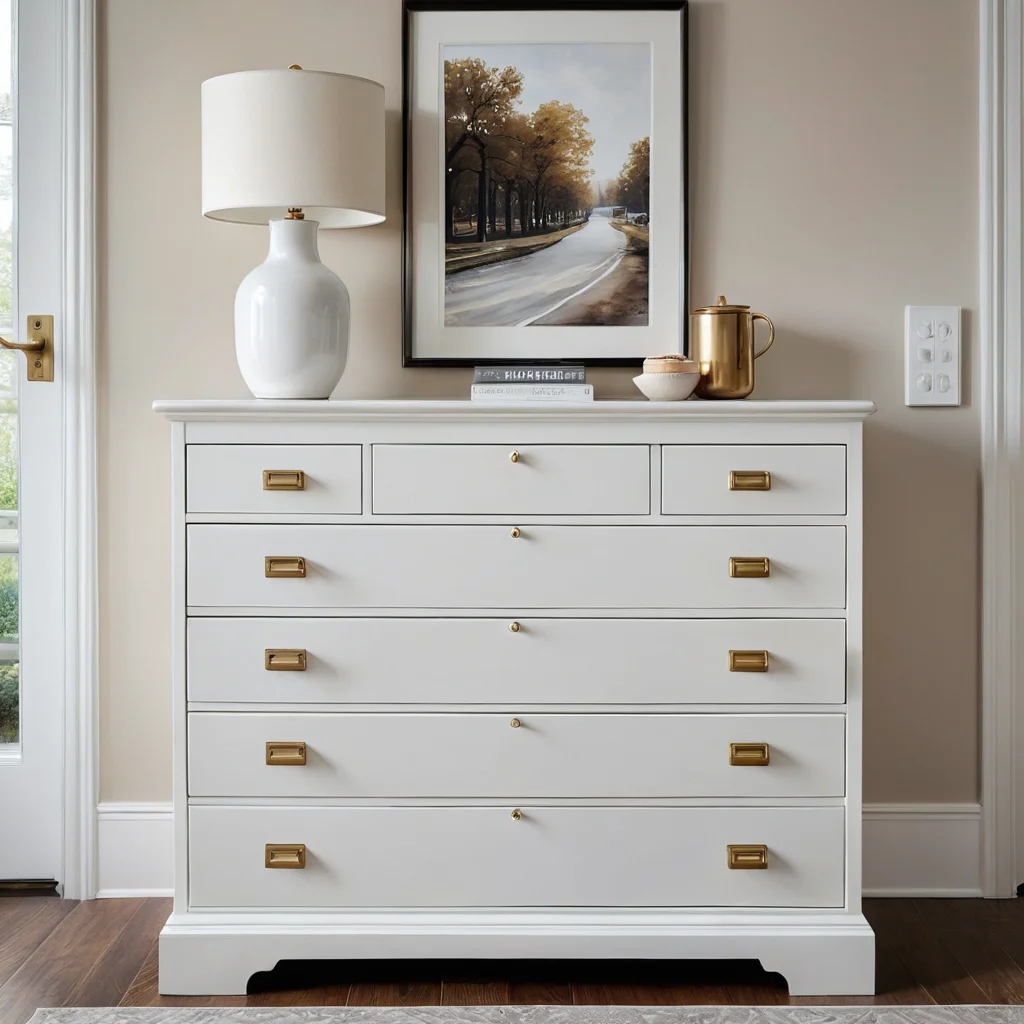 Крупный план идеально покрашенного и собранного комода с ровной поверхностью и аккуратной фурнитурой, иллюстрирующий, как избежать частых ошибок новичков и получить идеальный результат.