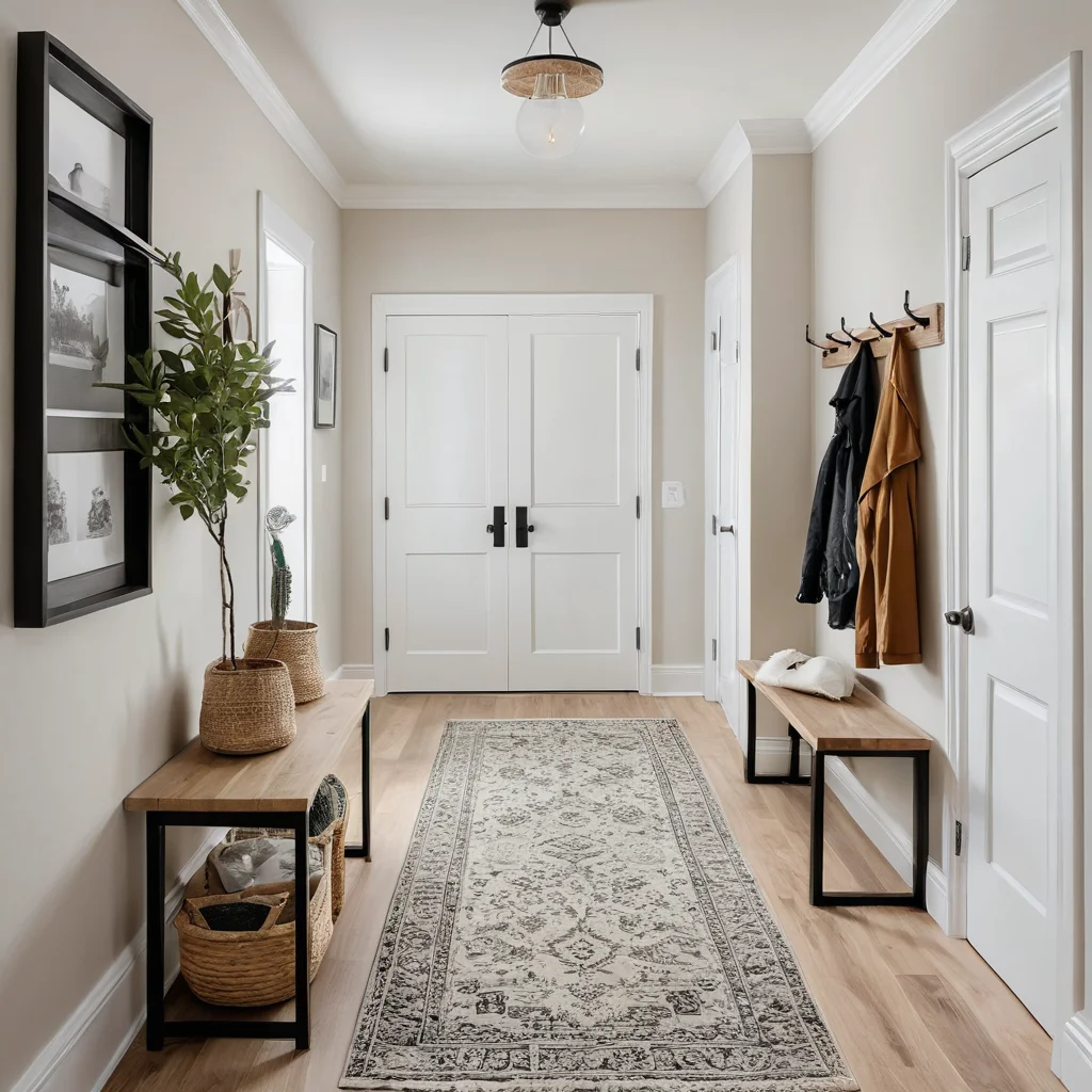 Аккуратная и хорошо освещенная прихожая с грамотно организованным пространством и функциональными решениями для хранения, демонстрирующая, как избежать типичных ошибок в декоре.
