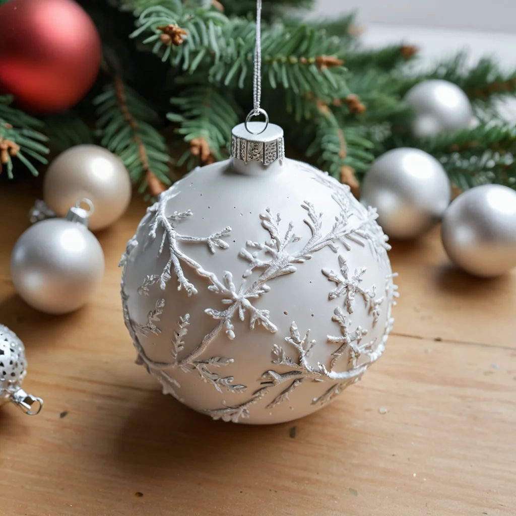 Незаконченная новогодняя поделка своими руками с видимыми ошибками, такими как неаккуратный клей или дисгармоничные элементы, иллюстрирующая типичные ловушки новичка в бюджетном DIY-декоре.