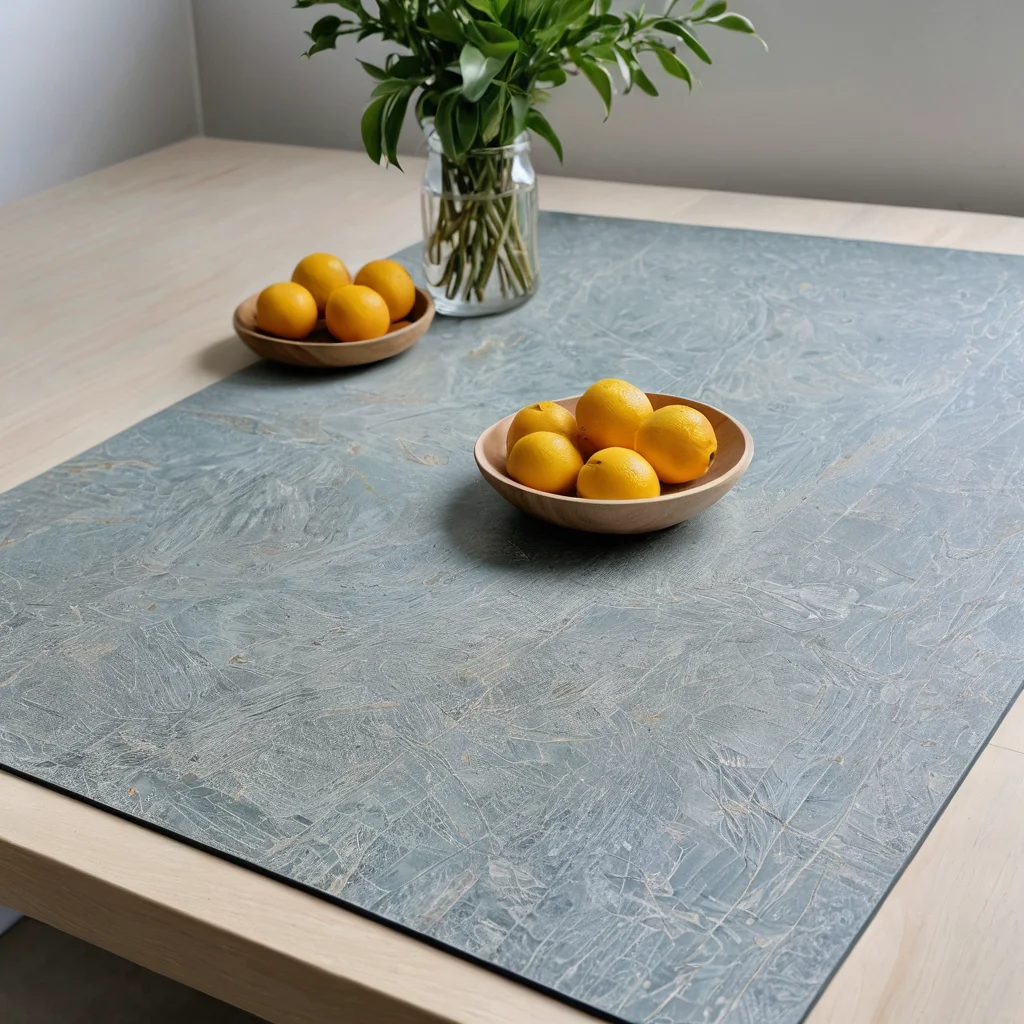 Крупный план декоративного коврика из линолеума с идеально ровными краями и безупречной поверхностью. Изображение подчеркивает секреты стильного и дорогого финиша, демонстрируя, как избежать вида