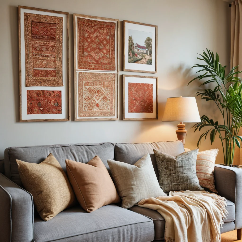 Радостная хозяйка дома любуется своим уникальным, персонализированным декором из остатков ткани, который рассказывает историю ее дома и отражает ее творческую индивидуальность, вдохновляя на новые тканевые подвиги.