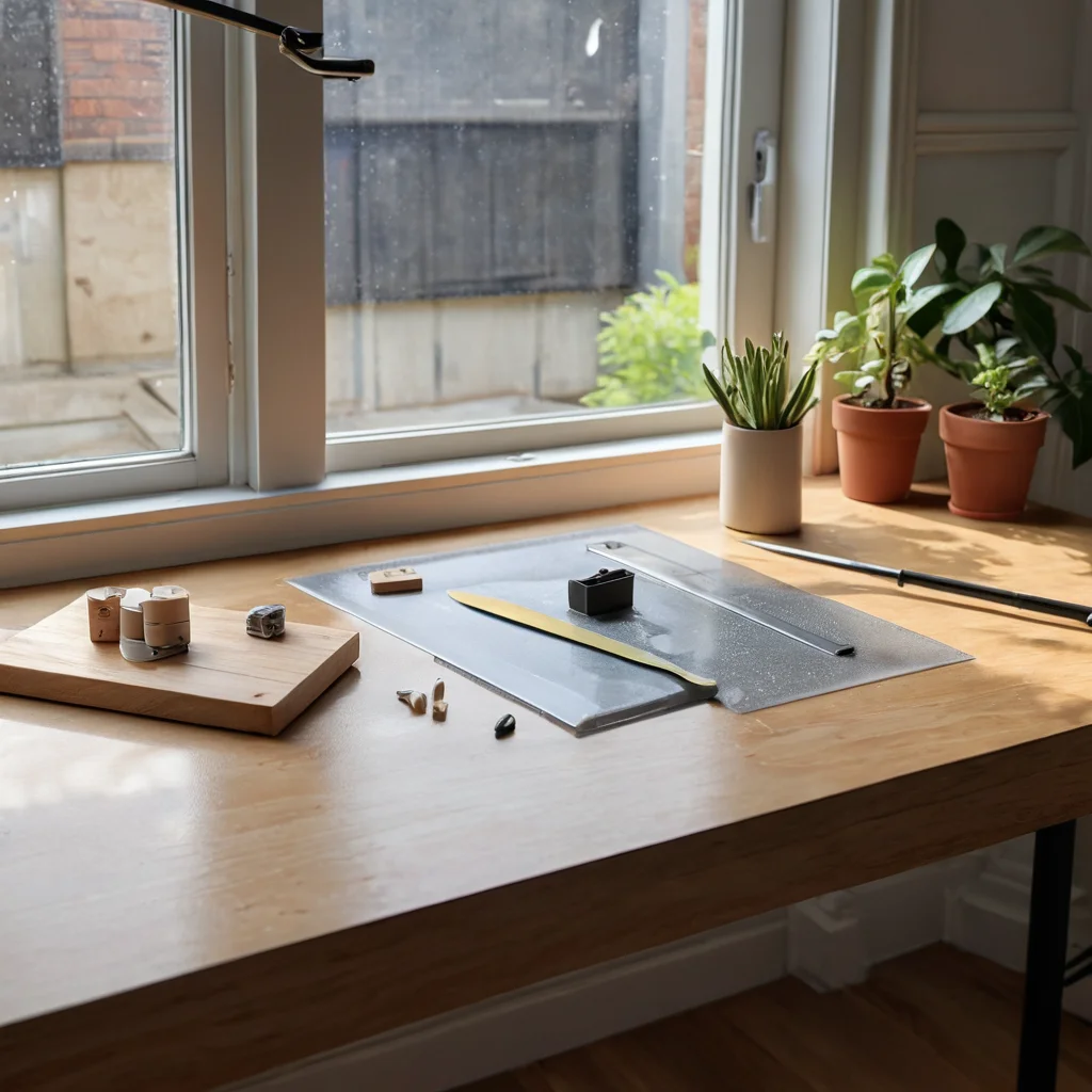 Крупный план аккуратной работы с пластиковой бутылкой, демонстрирующий лайфхак для ровного разреза или чистого окрашивания, помогающий избежать частых ошибок новичков при создании декора для дачи.