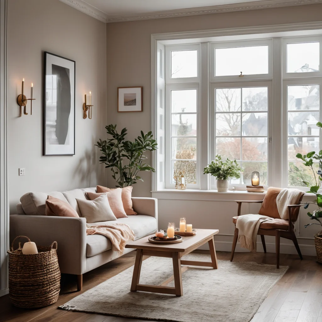 Фотореалистичное изображение гостя, чувствующего себя комфортно и желанным в стильной прихожей, с мягким светом и элементами, создающими тёплую атмосферу и позитивное настроение.