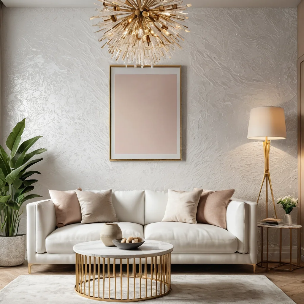 Декоративная ваза или подсвечник, искусно сделанная из пластиковой бутылки, окрашенная в матовый металлик или текстурной краской, имитирующая дорогой материал, в элегантном интерьере.