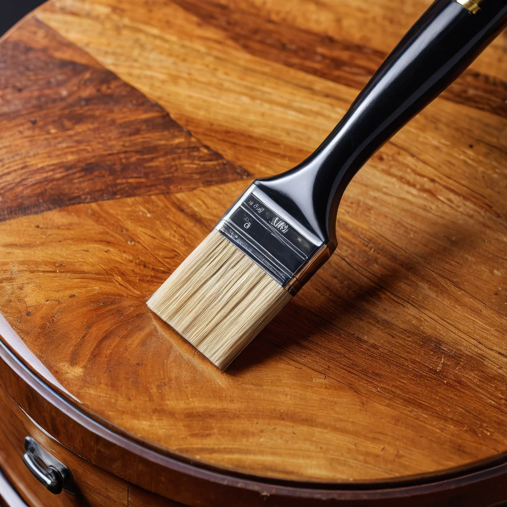 Мастер аккуратно наносит финишный лак на готовое декупажное изделие из дерева, обеспечивая долговечность, защиту и красивый глянцевый или матовый блеск.