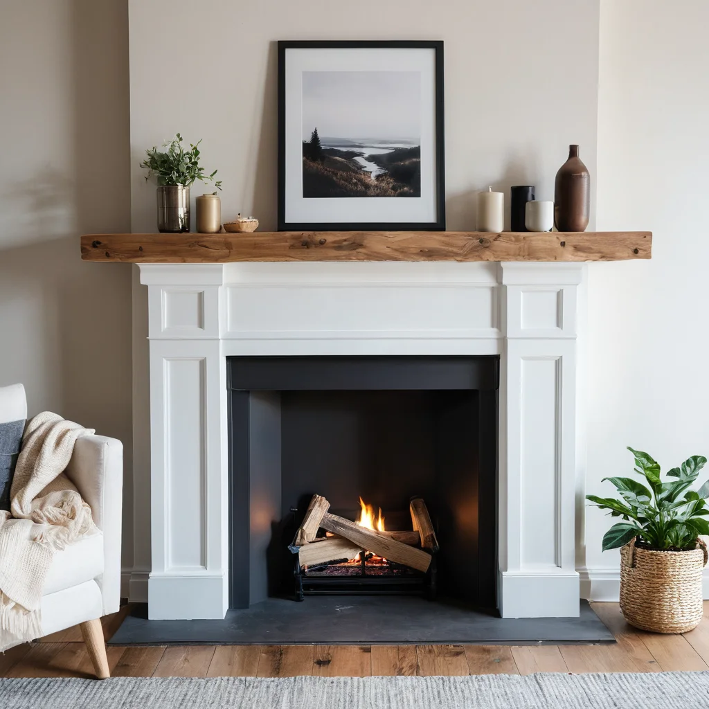 Руки мастера собирают портал для фальш-камина из дерева в современной гостиной, демонстрируя творческое решение для создания уюта.