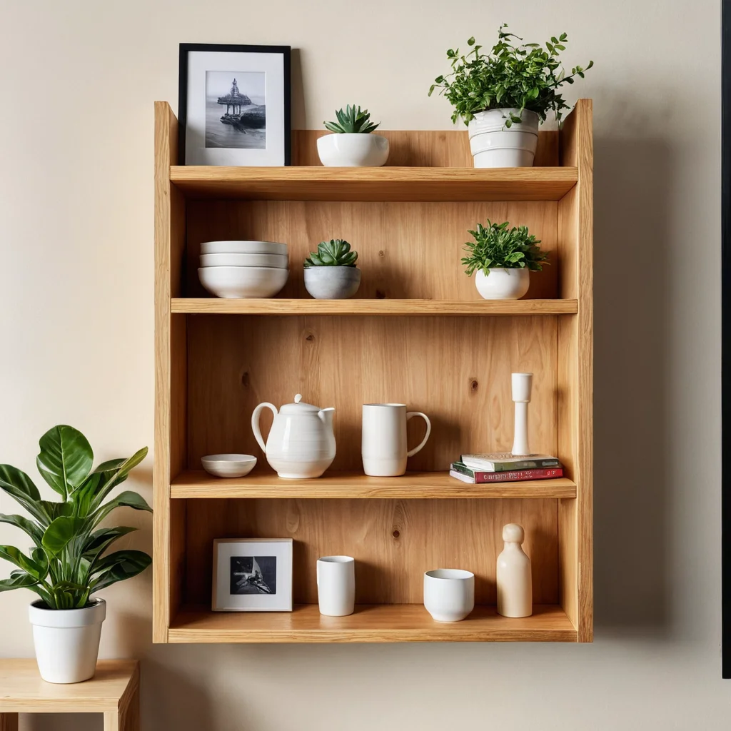 Бюджетный стеллаж IKEA, преображенный покраской и имитацией текстуры натурального дерева, в стиле DIY-декора.