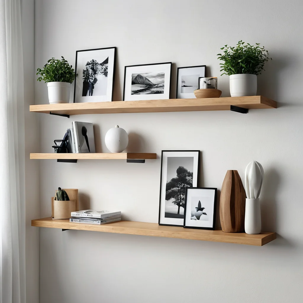 Бюджетный стеллаж IKEA, кастомизированный в современном минималистичном стиле с акцентными вставками и новой задней стенкой.