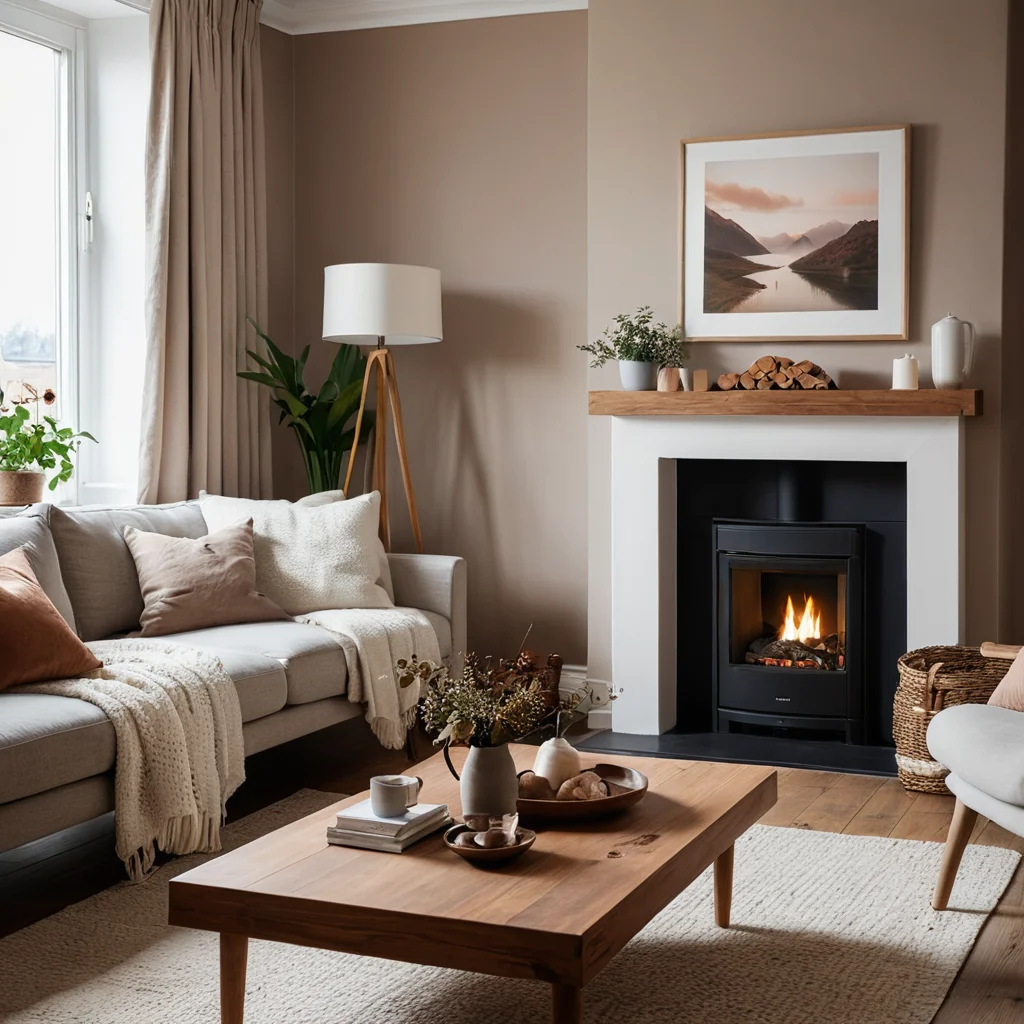 Гостиная, демонстрирующая практические приемы балансировки теплого и прохладного декора для создания идеальной атмосферы.