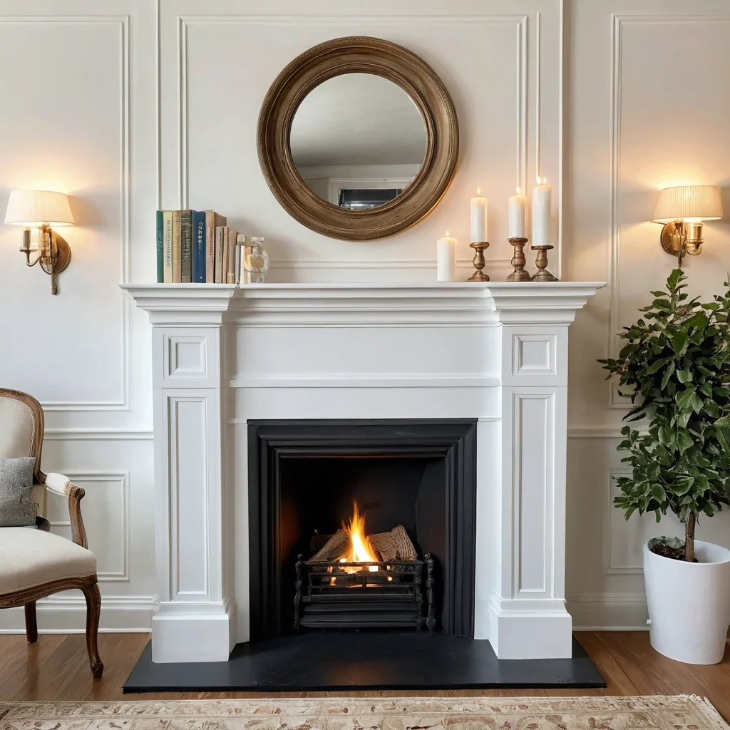 Изящный декоративный камин из картона, доведенный до совершенства: с имитацией лепнины, окрашенный в благородный цвет, который не выдает своего происхождения и выглядит как полноценный элемент интерьера.