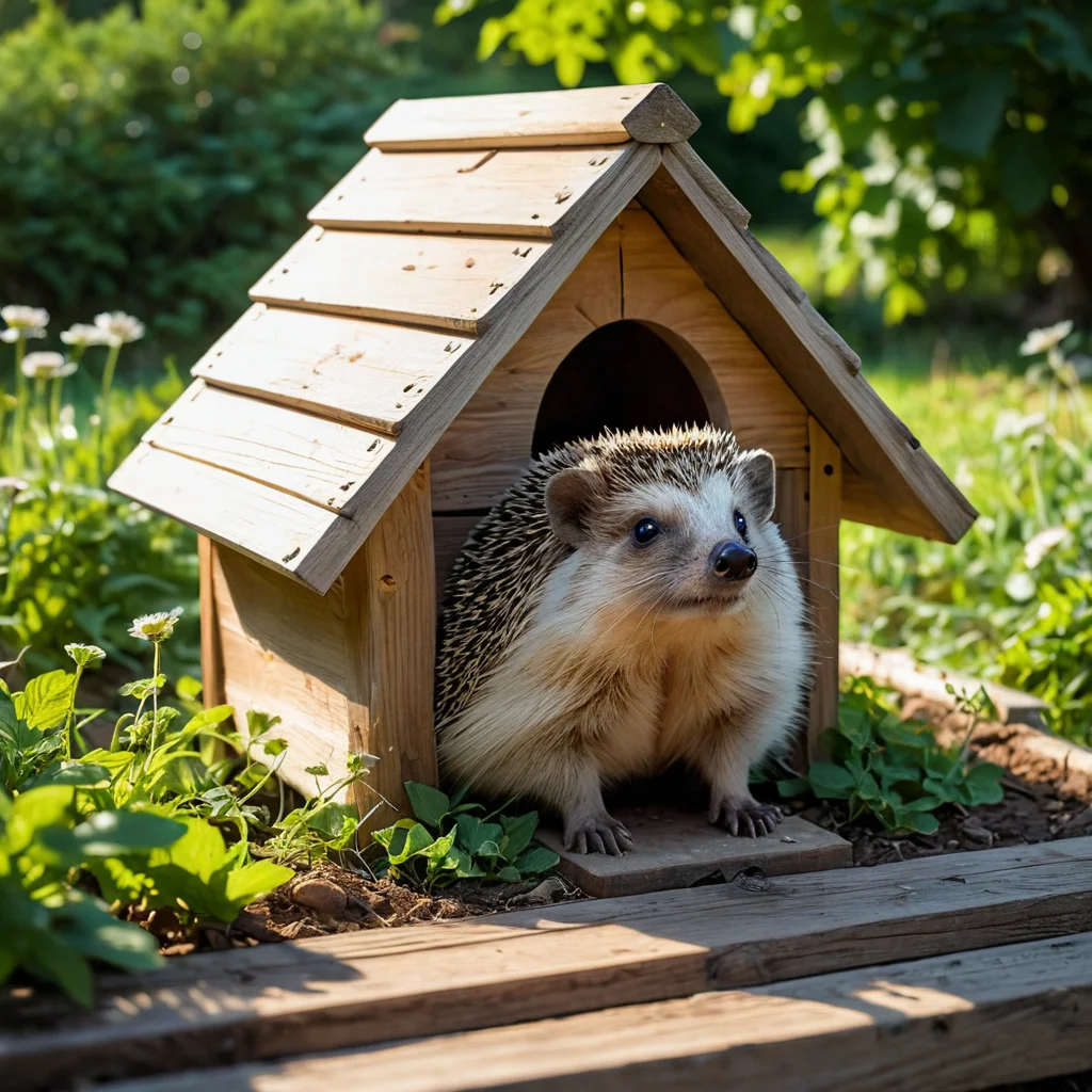 Пошаговая инструкция по самостоятельному строительству простого ежиного домика: руки мастера собирают конструкцию из деревянных досок с использованием инструментов.