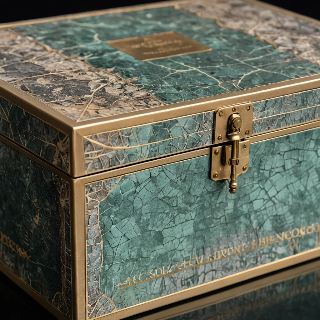 Завершенная декупажная шкатулка с закрепленным эффектом кракелюра, покрытая защитным лаком и слегка запатинированная, демонстрирующая долговечность и профессиональное качество финишной обработки.