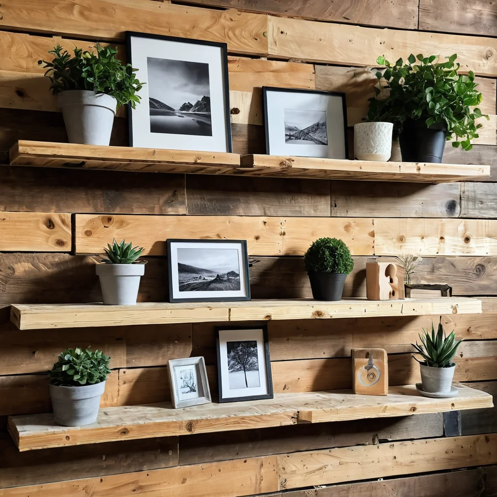 Мастер показывает лайфхак по быстрой и экономичной сборке полки из паллет, демонстрируя ускоренный процесс и креативное использование материалов.