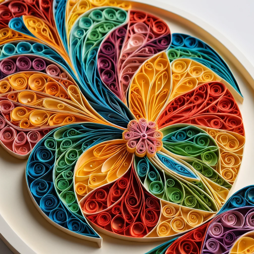 Визуализация, демонстрирующая эволюцию квиллинга: от старинных узоров до современных, детализированных шедевров бумагокручения с объемными формами, подчеркивающая богатую историю и разнообразие техник.