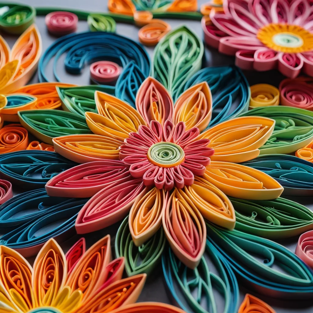 Крупный план готовой работы в технике квиллинг, покрытой защитным слоем, который придает легкий глянцевый блеск и обеспечивает долговечность. Изображение подчеркивает эстетику и важность финишной обработки для сохранения красоты изделия.