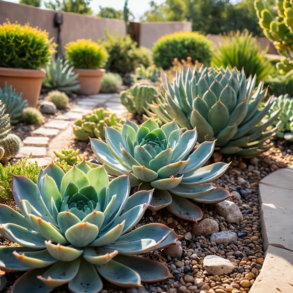 Уход за пустынным садиком: минимальный полив суккулентов в сухую почву, подкормка и сезонные работы для поддержания здоровья растений.