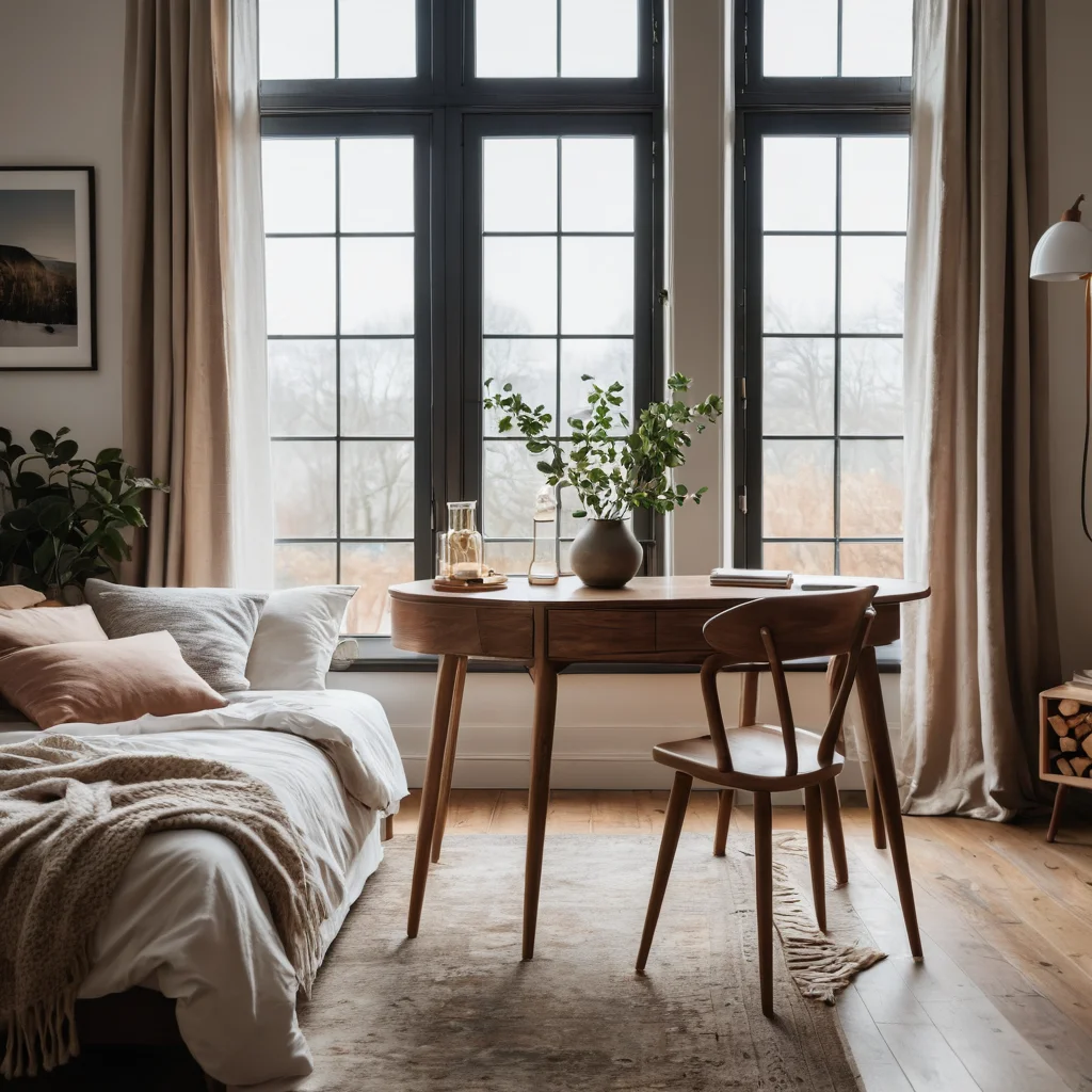 Визуализация чек-листа по созданию идеальной фокусной точки в интерьере, иллюстрирующая пошаговый процесс и элементы дизайна, фотореалистично.