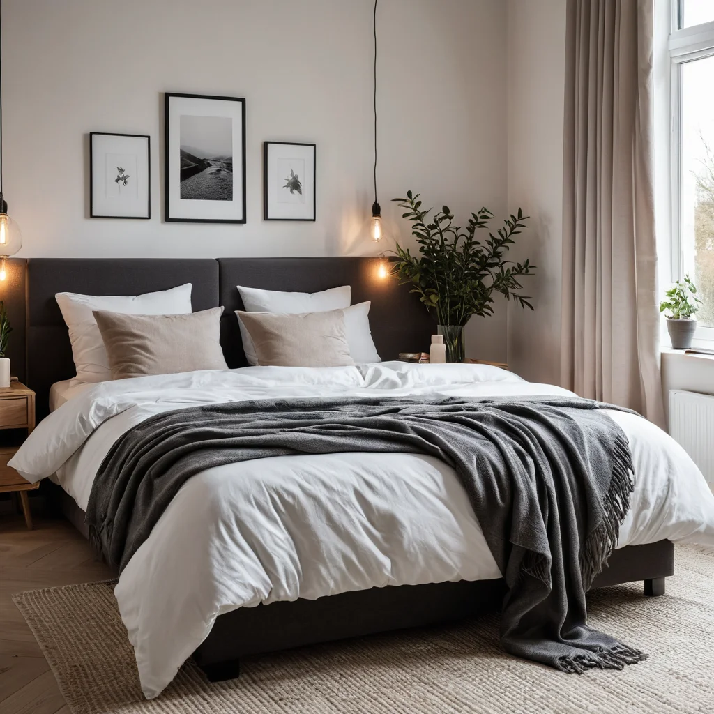 Минималистичная спальня с чистыми линиями и натуральными материалами, воплощающая концепцию 'гипоаллергенного уюта', где здоровье и комфорт являются главными союзниками.