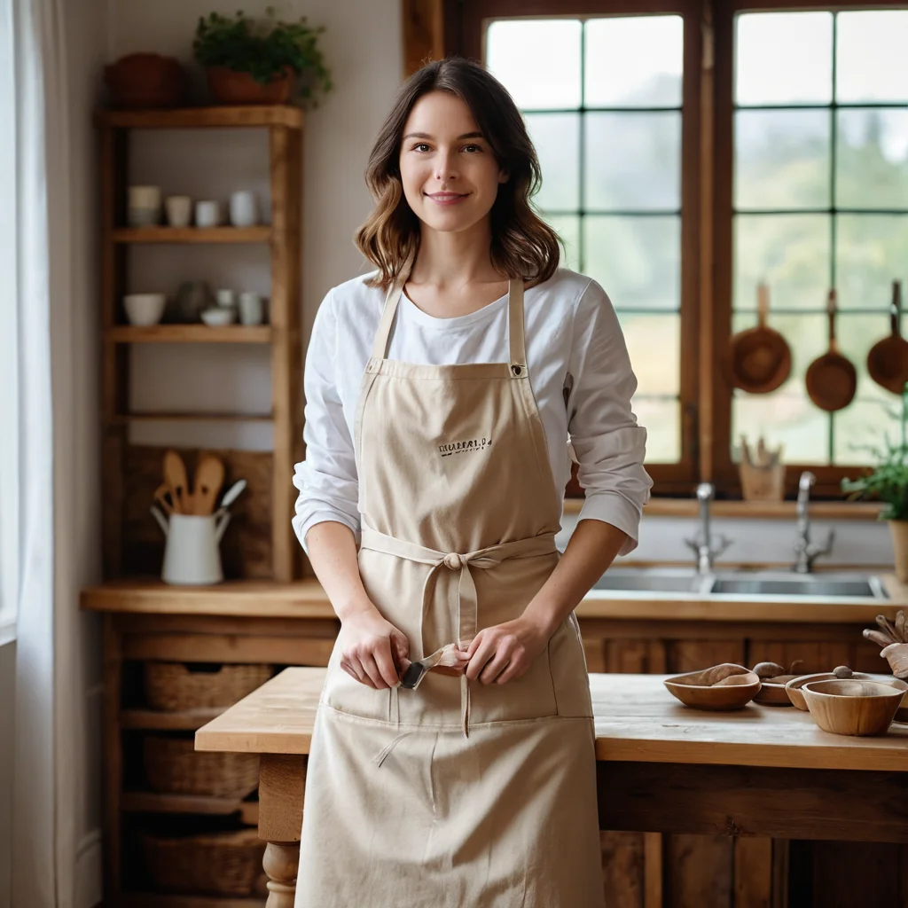 Мастер, одетый в сшитый вручную фартук, занимается своим ремеслом в уютной мастерской, демонстрируя, что фартук для труда – это не только защита, но и символ творчества и самовыражения.