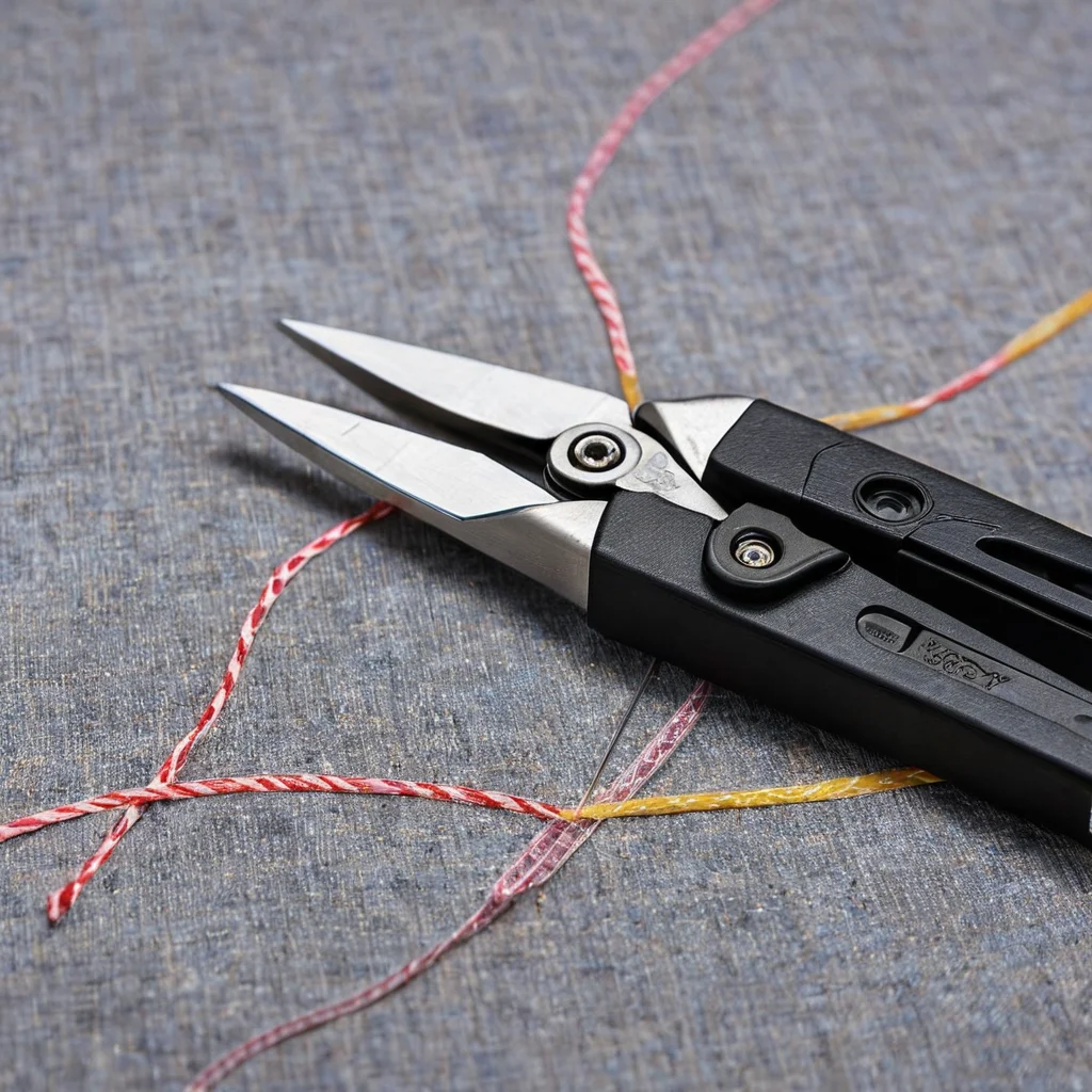 Крупный план: мастер аккуратно вырезает детали выкройки шоппера из плотной ткани с помощью острых портновских ножниц и сантиметровой ленты.