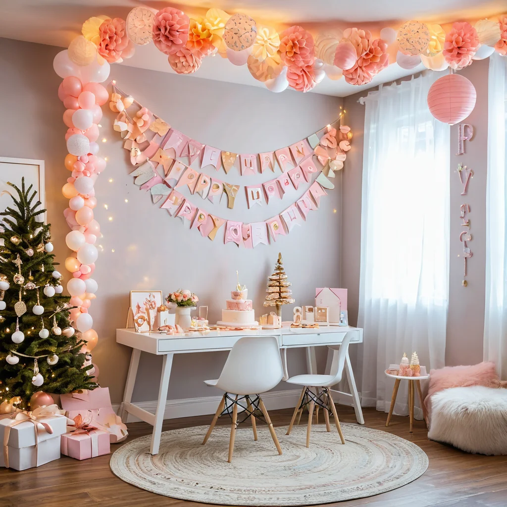 Милые декорации для детского дня рождения, сделанные своими руками: бумажные гирлянды, самодельные помпоны и персонализированные баннеры, демонстрирующие простые и бюджетные идеи, которые порадуют малышей и родителей.