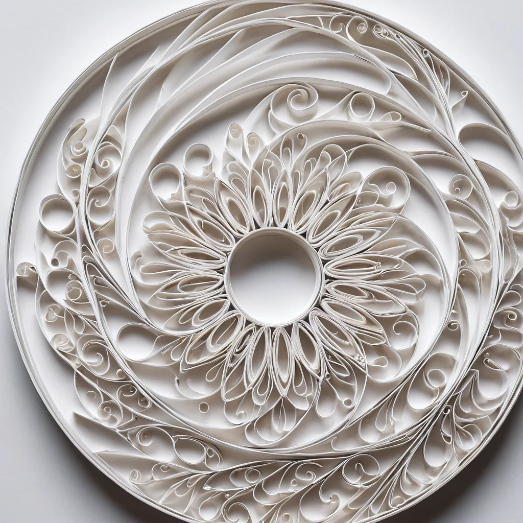 Крупный план базовых закрытых элементов квиллинга: плотная спираль, свободная спираль и элемент 'глаз', демонстрирующие их идеальную форму и магию спирали.