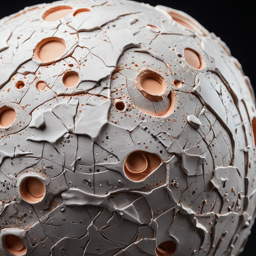 Крупный план образцов полимерной глины, демонстрирующих типичные ошибки начинающих: мелкие трещины, пузырьки воздуха, неровная поверхность, рядом с идеальным образцом, показывая, как избежать их для быстрого освоения лепки.