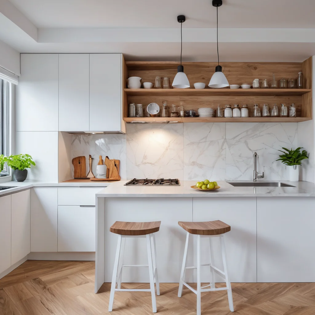 Эргономичная планировка кухни в хрущевке площадью 5-7 кв.м., демонстрирующая классический 'рабочий треугольник' для максимальной функциональности.