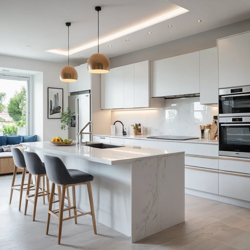 Визуальное расширение пространства маленькой кухни за счет использования светлых оттенков, зеркал и продуманного освещения.