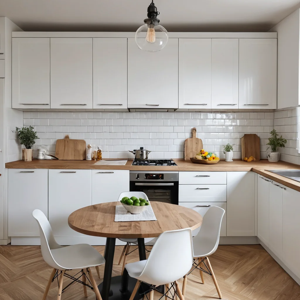 Уютная и функциональная кухня в типовой квартире-хрущевке, залитая мягким светом, демонстрирующая потенциал преображения маленьких пространств.