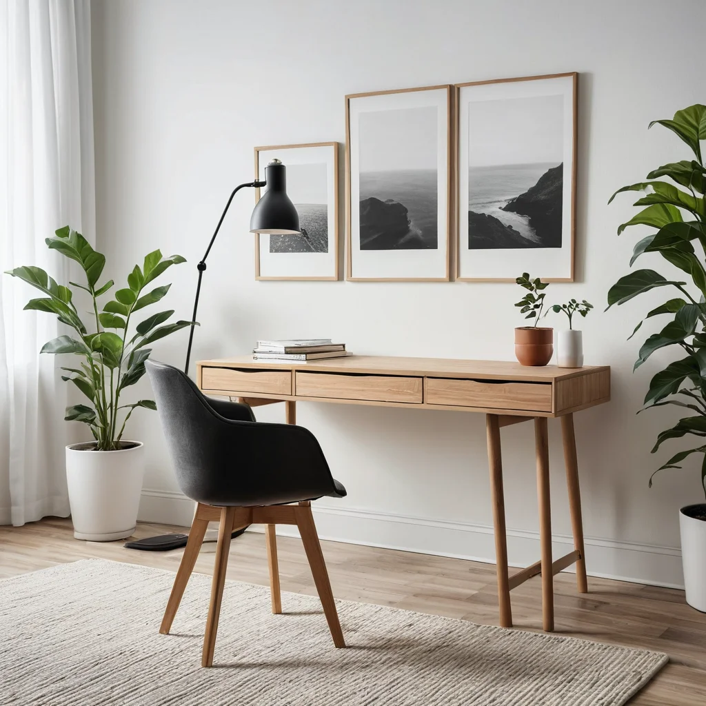 Фотореалистичное сравнение дизайнерской мебели и переделанного предмета из IKEA, демонстрирующее экономическую выгоду IKEA-хаков, в минималистичном студийном освещении.