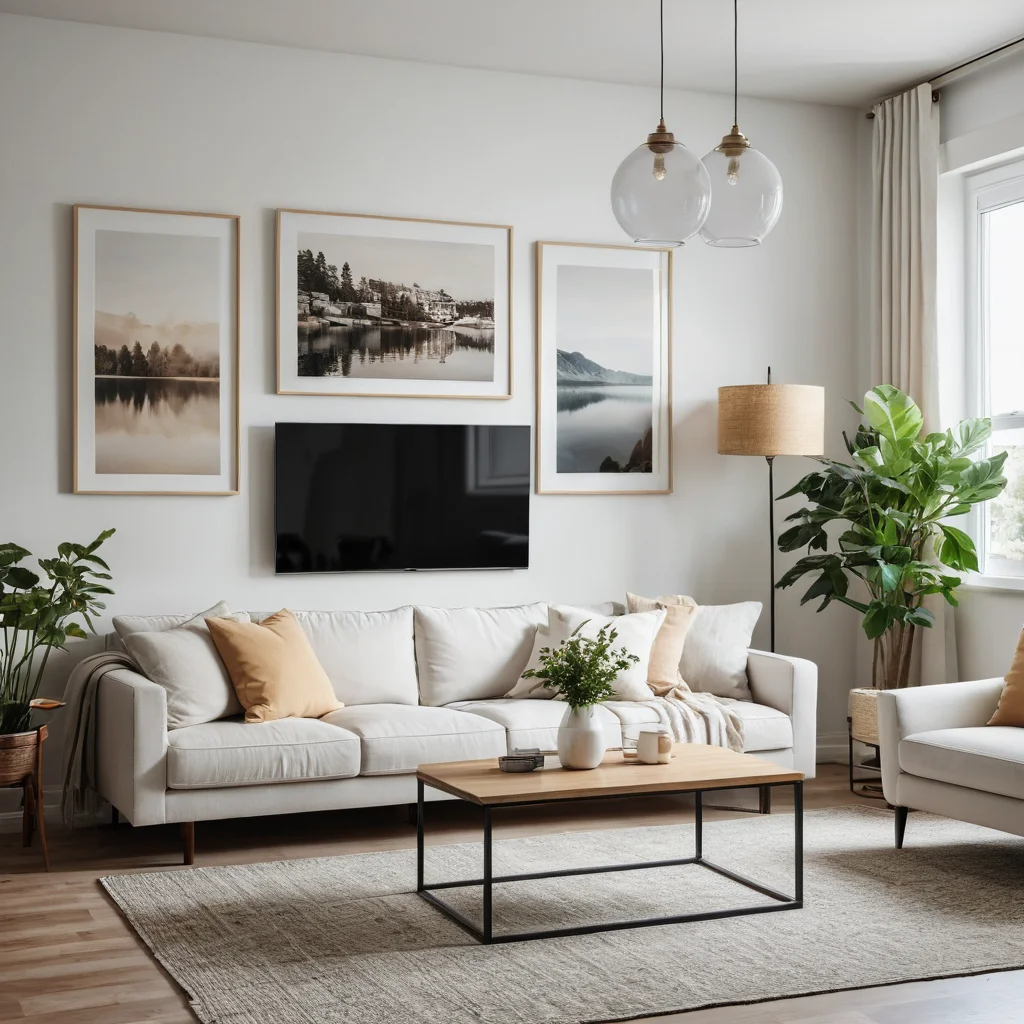 Фотореалистичное изображение стильного DIY-декора, полученного путем усовершенствования IKEA-хака, с профессиональной укладкой в уютной гостиной при естественном освещении, избегая вида дешевой самоделки.