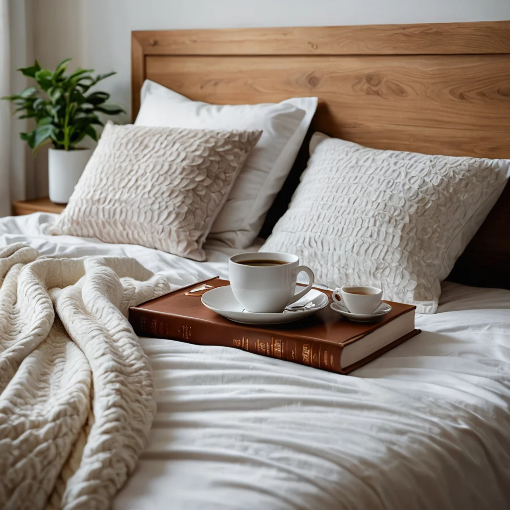 Красивая наволочка ручной работы лежит на аккуратно заправленной кровати в уютной спальне. Изображение символизирует первую победу в рукоделии и вдохновляет на дальнейшие проекты в мире домашнего текстиля и уюта.