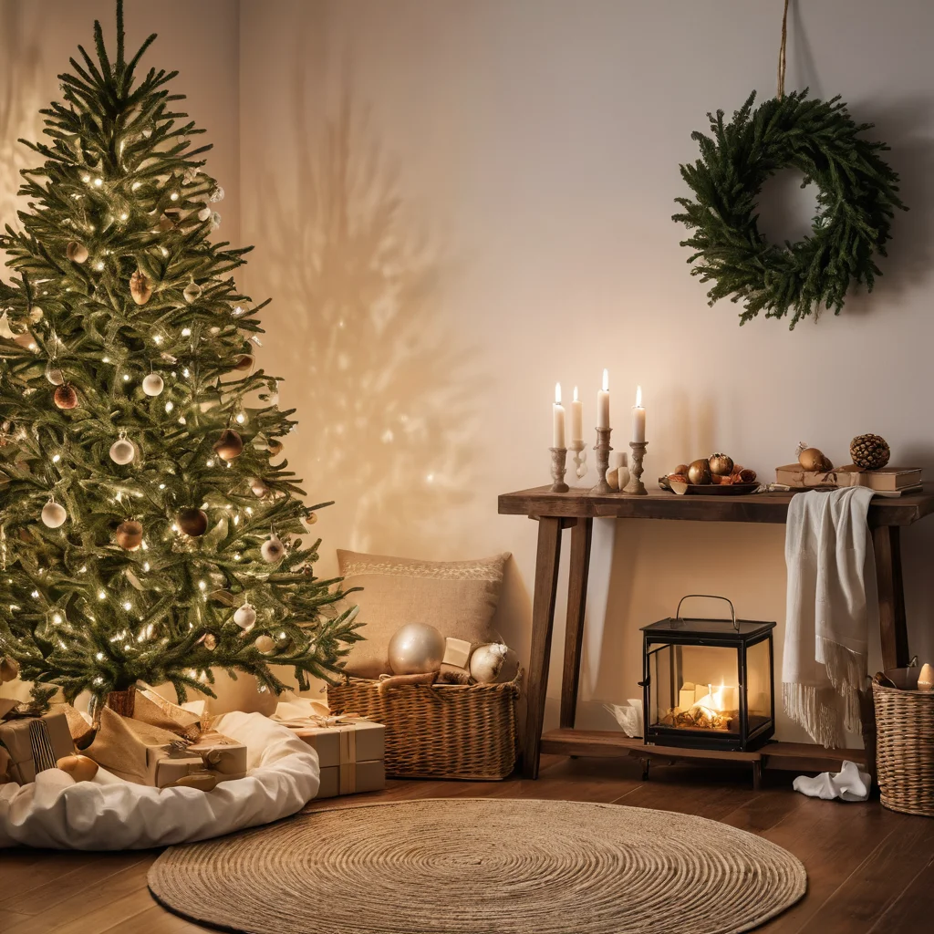 Экологичный новогодний декор с использованием натуральных и многоразовых материалов, таких как дерево и лен, подчеркивающий принципы устойчивого развития и выбора украшений, которые прослужат долго и не навредят планете.