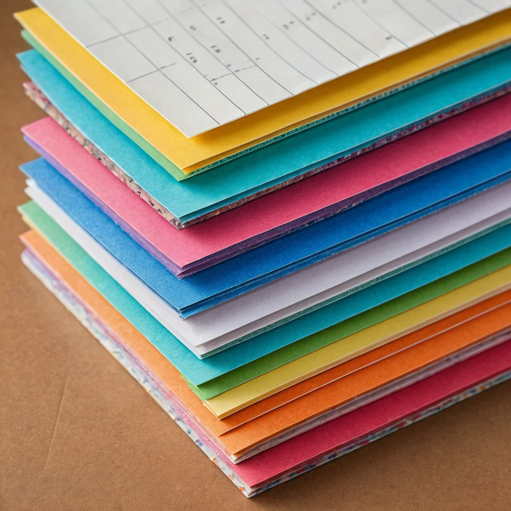 Крупный план рабочего стола с тщательно подобранными стопками бумаги для оригами различных цветов и текстур, а также базовыми инструментами, такими как костяная палочка и линейка, готовыми к складыванию.