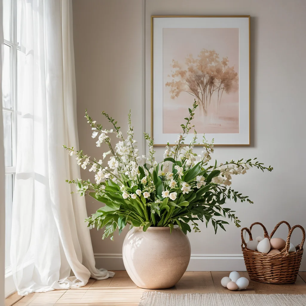 Легкое обновление декора после Пасхи, сохраняющее весеннее настроение. Простой букет из свежей зелени, светлый текстиль и минималистичные акценты создают ощущение свежести и готовности к новому сезону, поддерживая гармонию в доме.