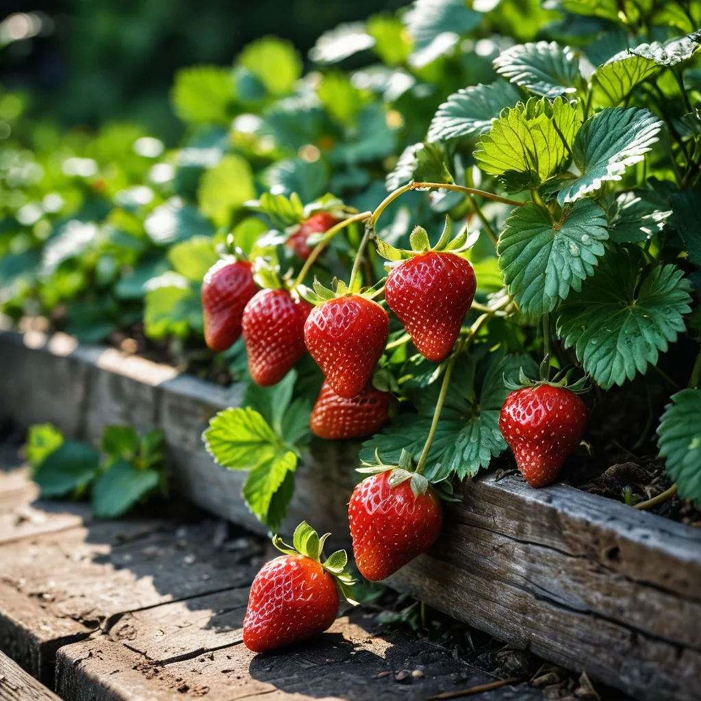 Контрастное изображение: гнилые ягоды клубники на влажной земле и рядом - сочные, красные ягоды, поднятые над землей специальными подставками, демонстрирующие эффект защиты от гнили.