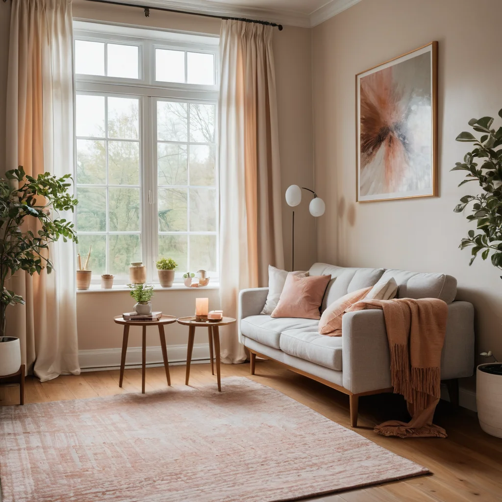 Изображение демонстрирует абстрактную визуализацию человеческого мозга, окруженного мягкими цветовыми потоками, символизирующими психологическое влияние цвета в интерьере на психику и настроение, подчеркивая научный аспект.