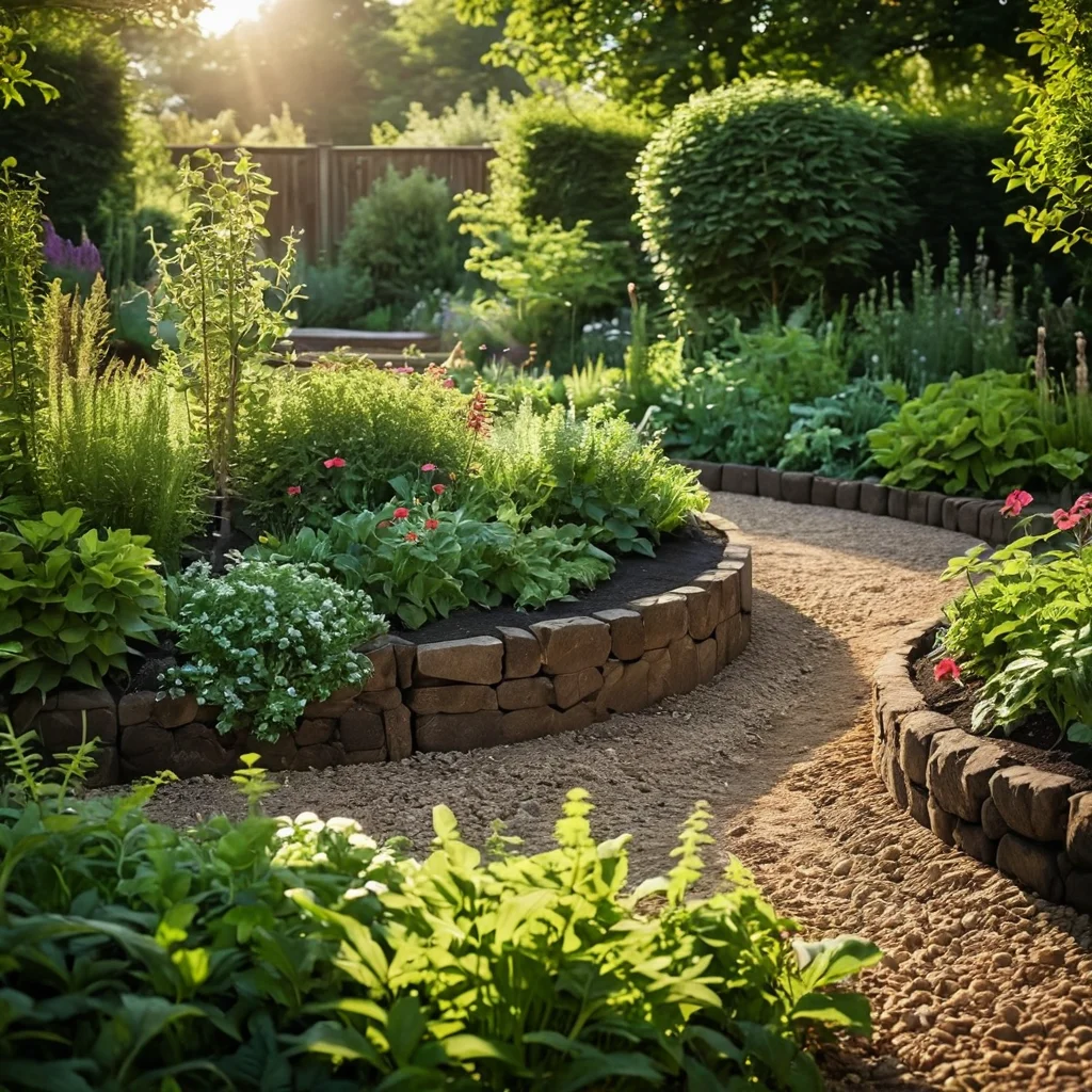 Подготовка почвы для шахматной клумбы: плодородный компост и дренажный слой в приподнятой грядке, демонстрирующие заботу о здоровье растений.