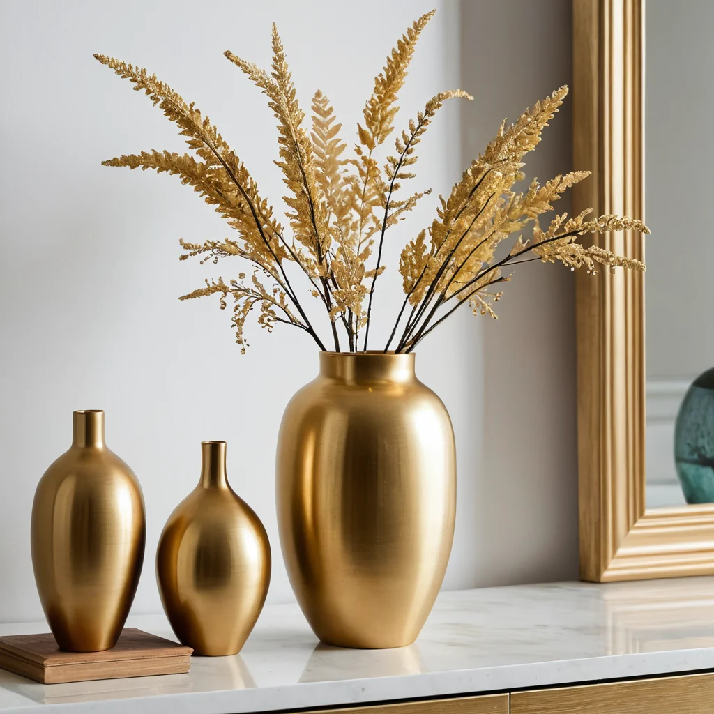 Руки мастера преображают простую вазу из Fix Price, придавая ей 'дорогой' и эксклюзивный вид с помощью золотой краски и текстурной обработки. Изображение демонстрирует магию преображения бюджетных находок в уникальные предметы декора.