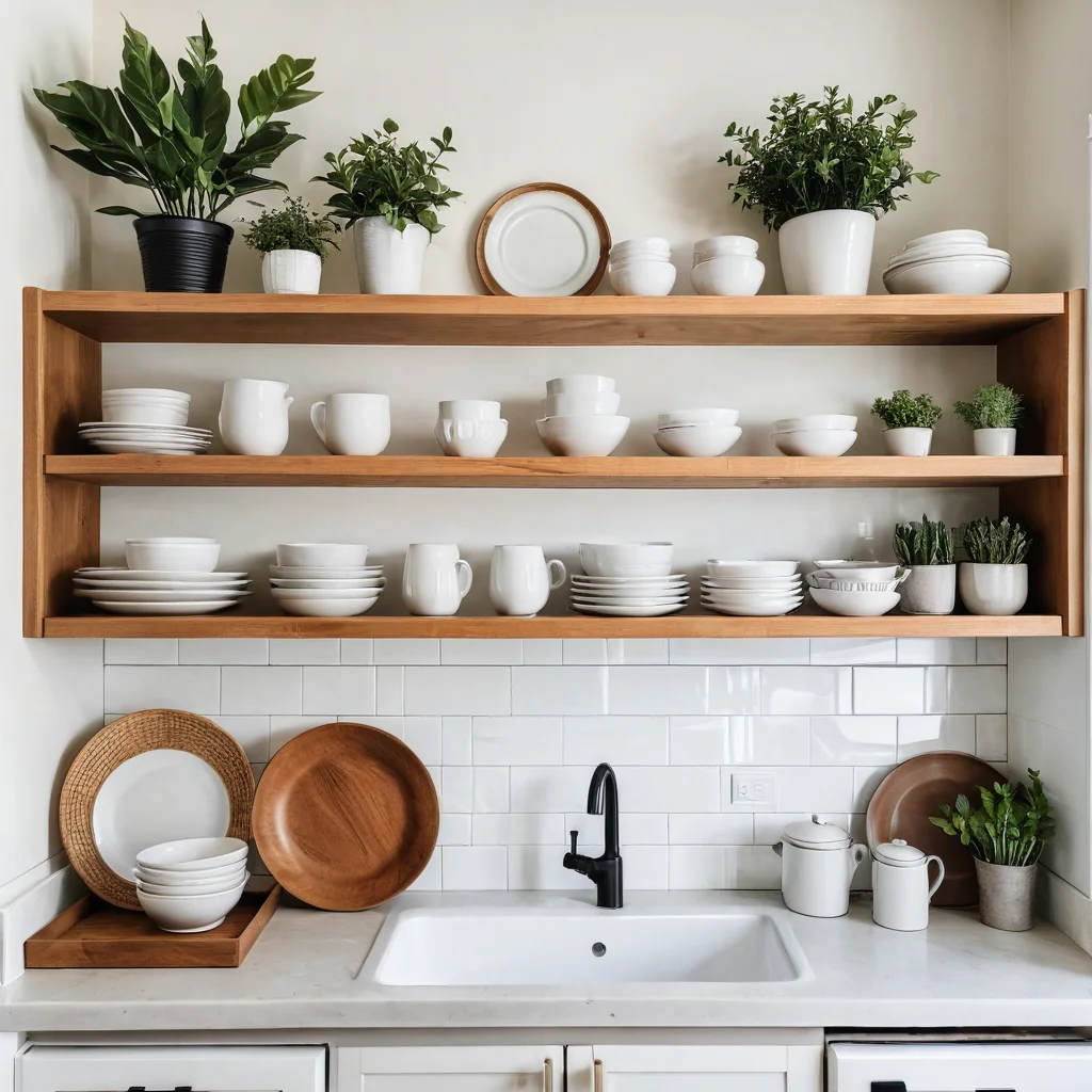 Подборка стильных находок для дома из Fix Price, аккуратно расставленных на полке: посуда, элементы для хранения и текстиль. Здесь представлены керамические тарелки, стеклянные банки, тканевые салфетки и декоративные корзины, демонстрирующие идеи воплощения бюджетного декора.