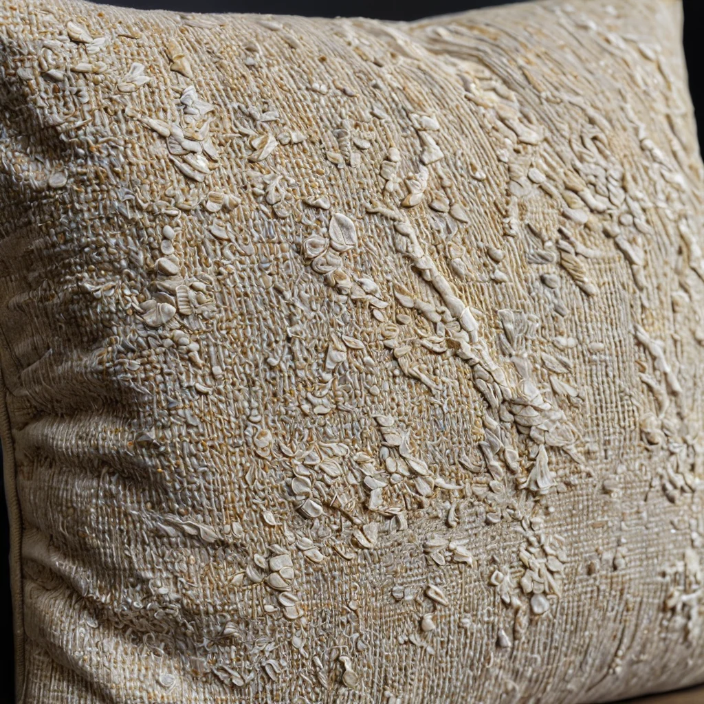 Готовые изделия из синельной ткани, демонстрирующие идеи для дальнейшего применения техники в декоре: декоративные подушки, обивка и настенные панно, подчеркивающие текстуру и креативность.