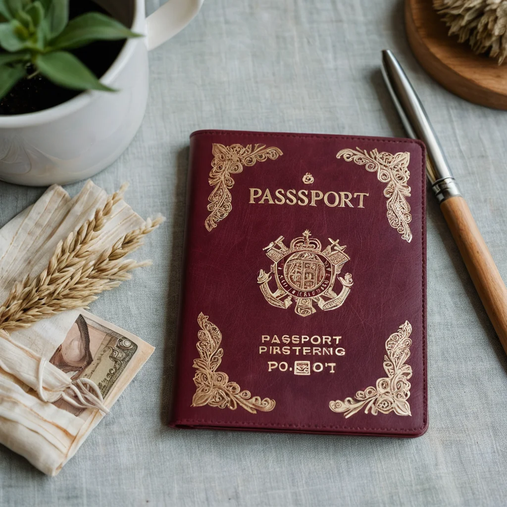 Изображение, иллюстрирующее бережный уход за текстильной обложкой для паспорта, с акцентом на сохранение ткани и ее текстуры на долгие годы.