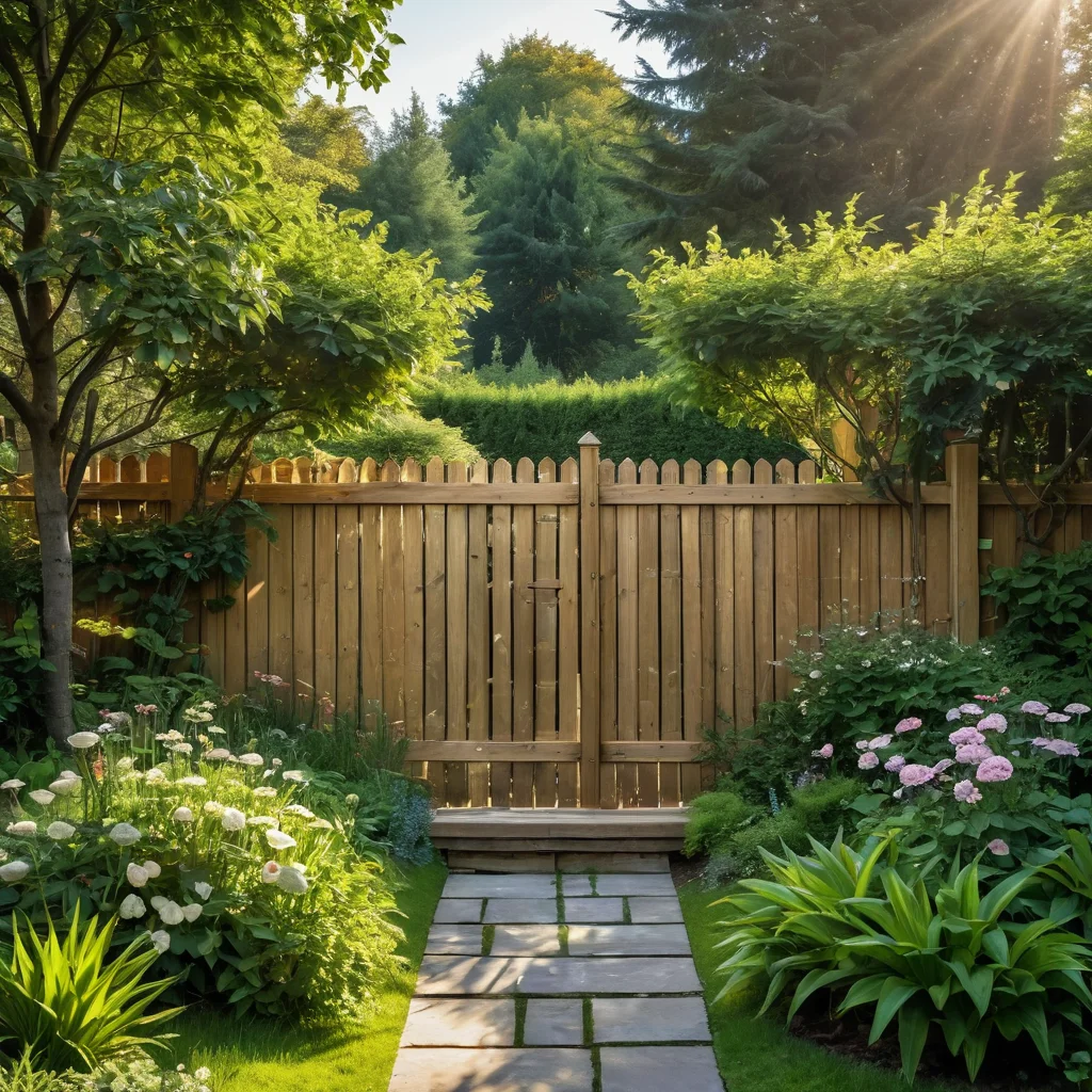 Рукоделие устанавливает зеркальный забор, используя рулетку и инструменты для крепления зеркальных панелей к деревянным столбам, демонстрируя пошаговый процесс монтажа.