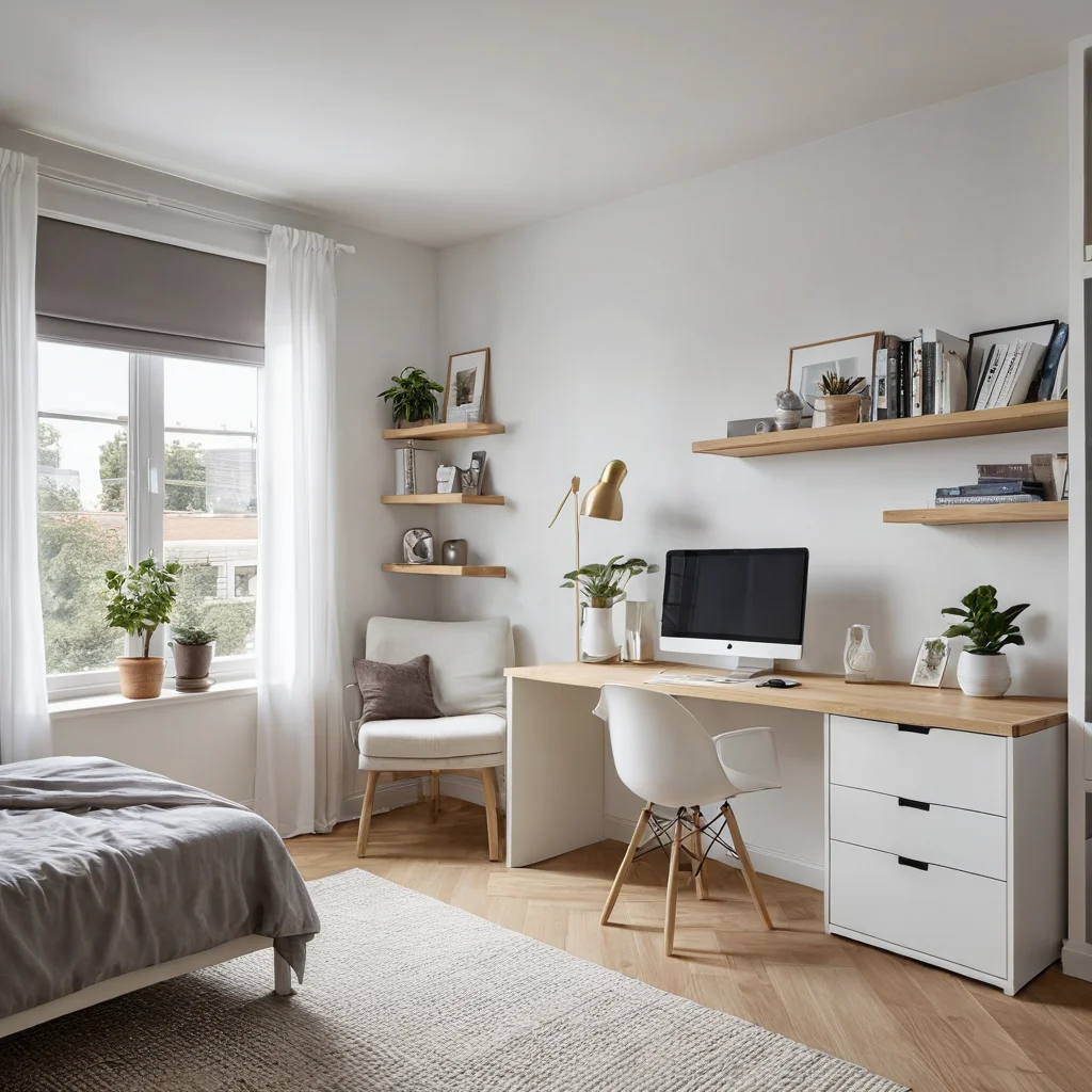 Фотореалистичное изображение пяти различных сценариев зонирования комнат без стен в реальных квартирах. Показаны примеры разделения гостиной и спальни, создания рабочего уголка и других умных решений для небольших пространств.