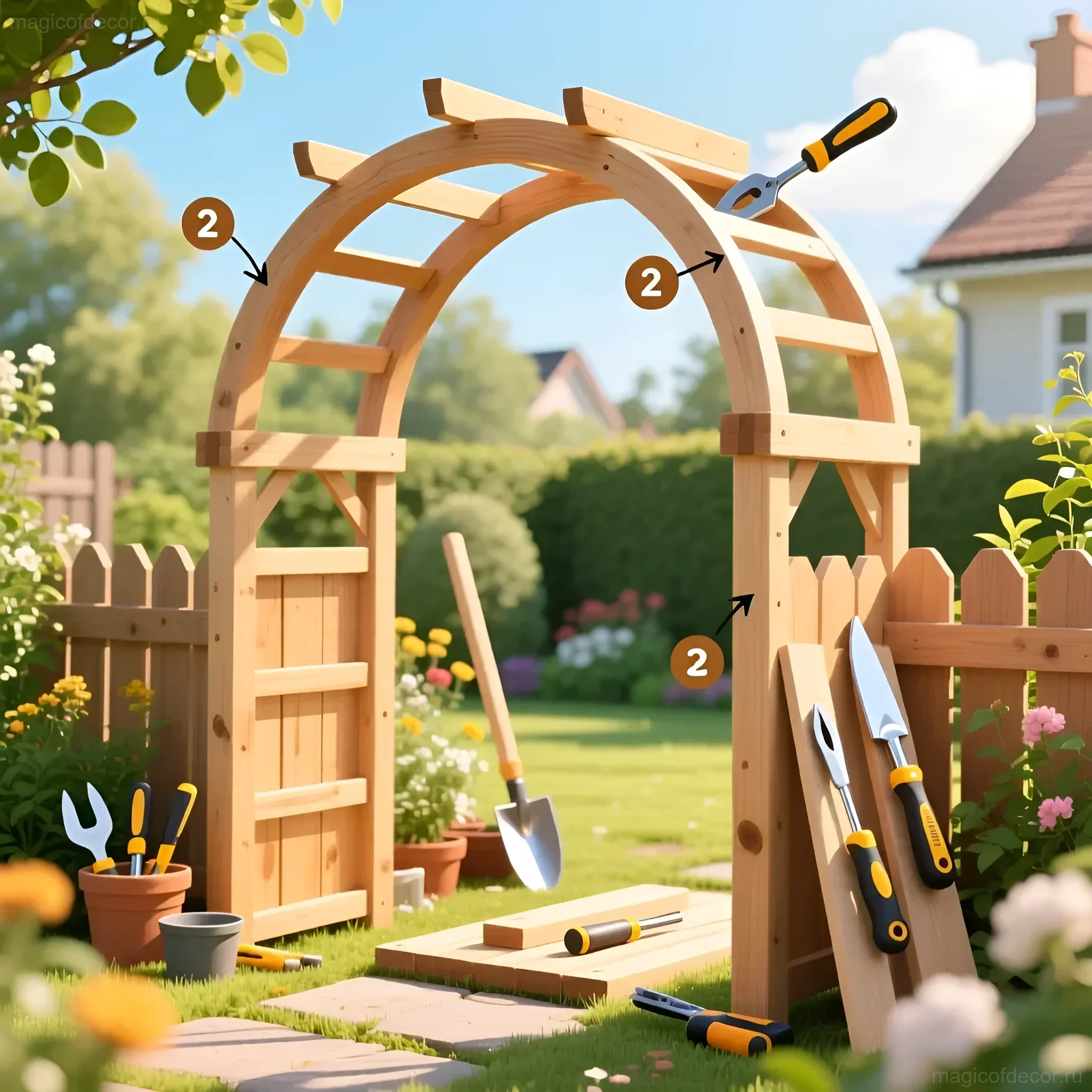 गेट के ऊपर मेहराब: आपके बगीचे का जादुई पोर्टल - छवि 4