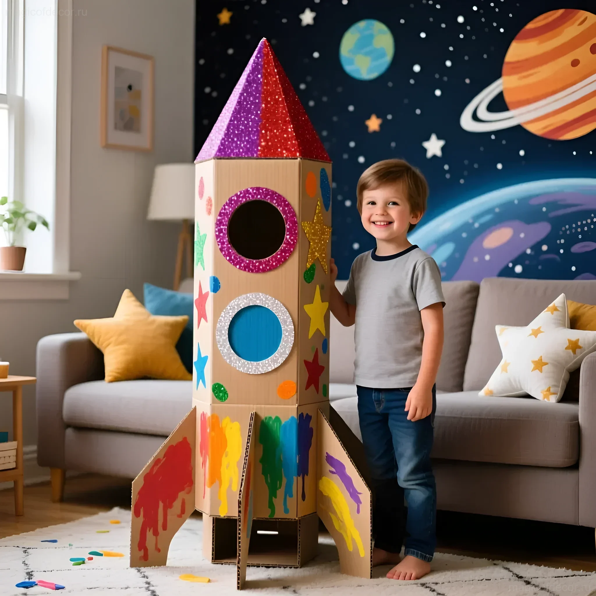 Декор ко Дню Космонавтики: ракеты, планеты, звезды - изображение 3